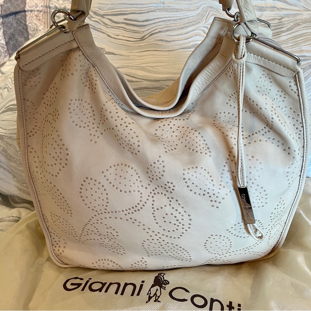 Gianni Conti Italian Suede Leather Tote. Bought in Shop in Lake Como, Italy